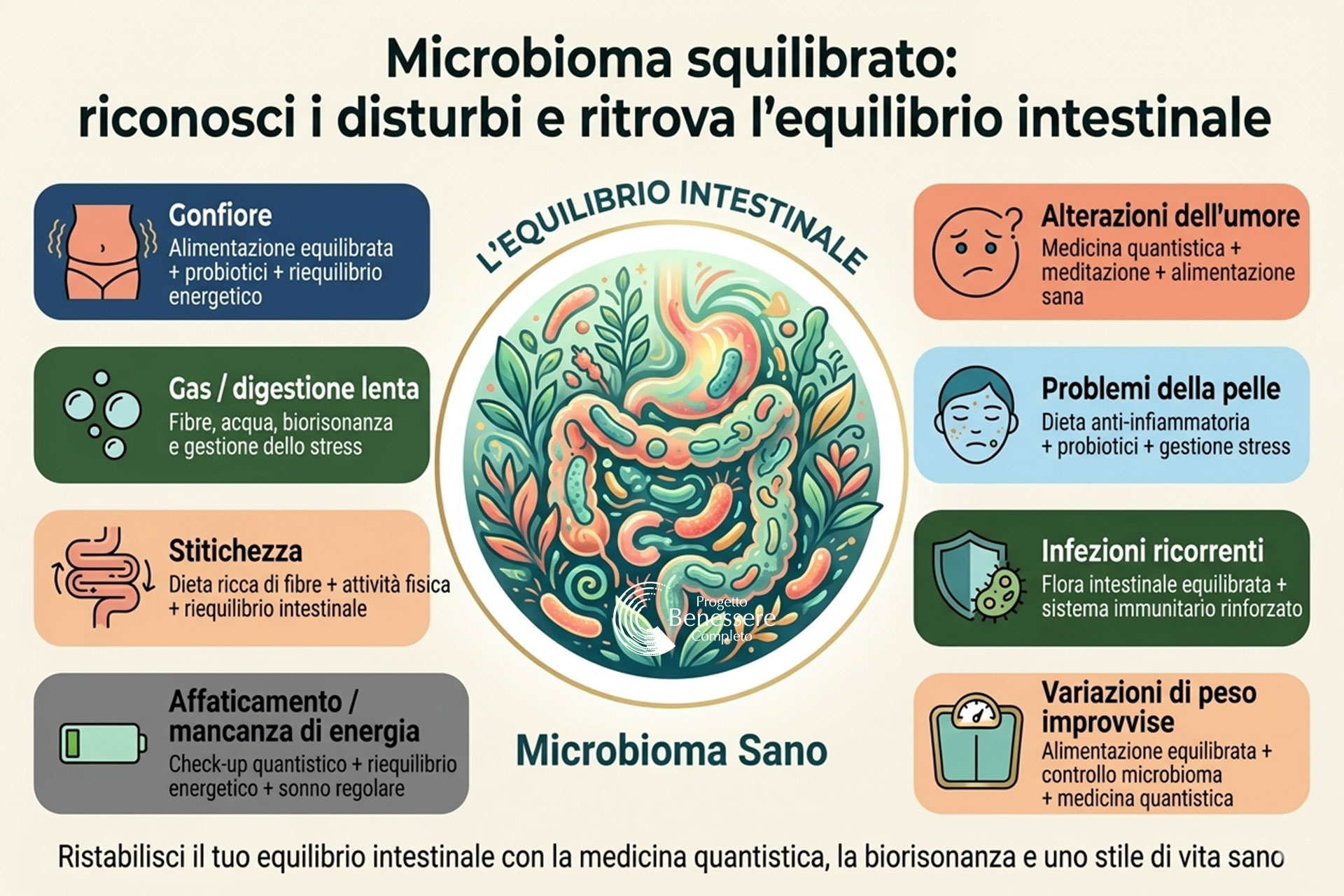 Microbioma squilibrato: ritrova l’equilibrio intestinale